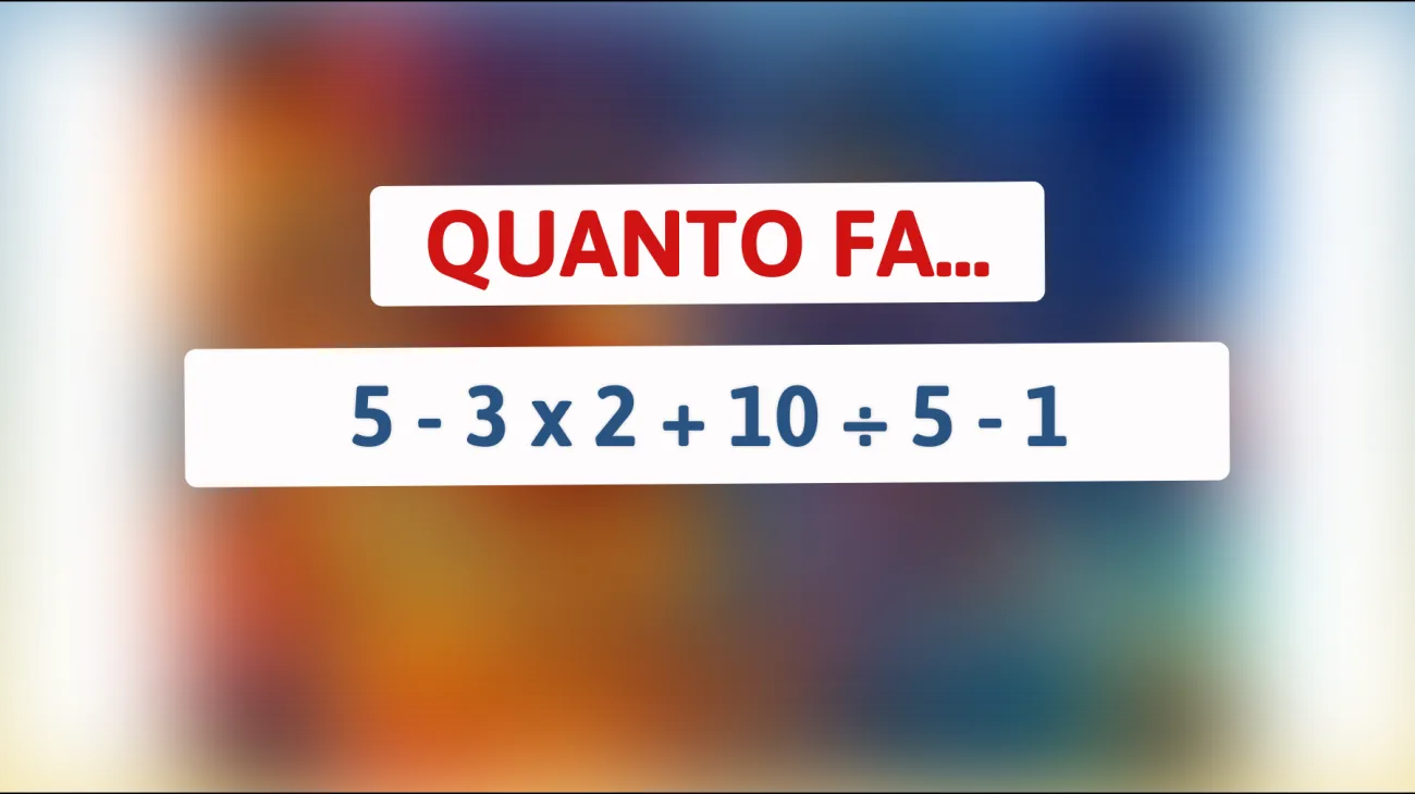 \"Sei davvero un genio dei numeri? Risolvi questo enigma matematico che sta facendo impazzire il web!\""