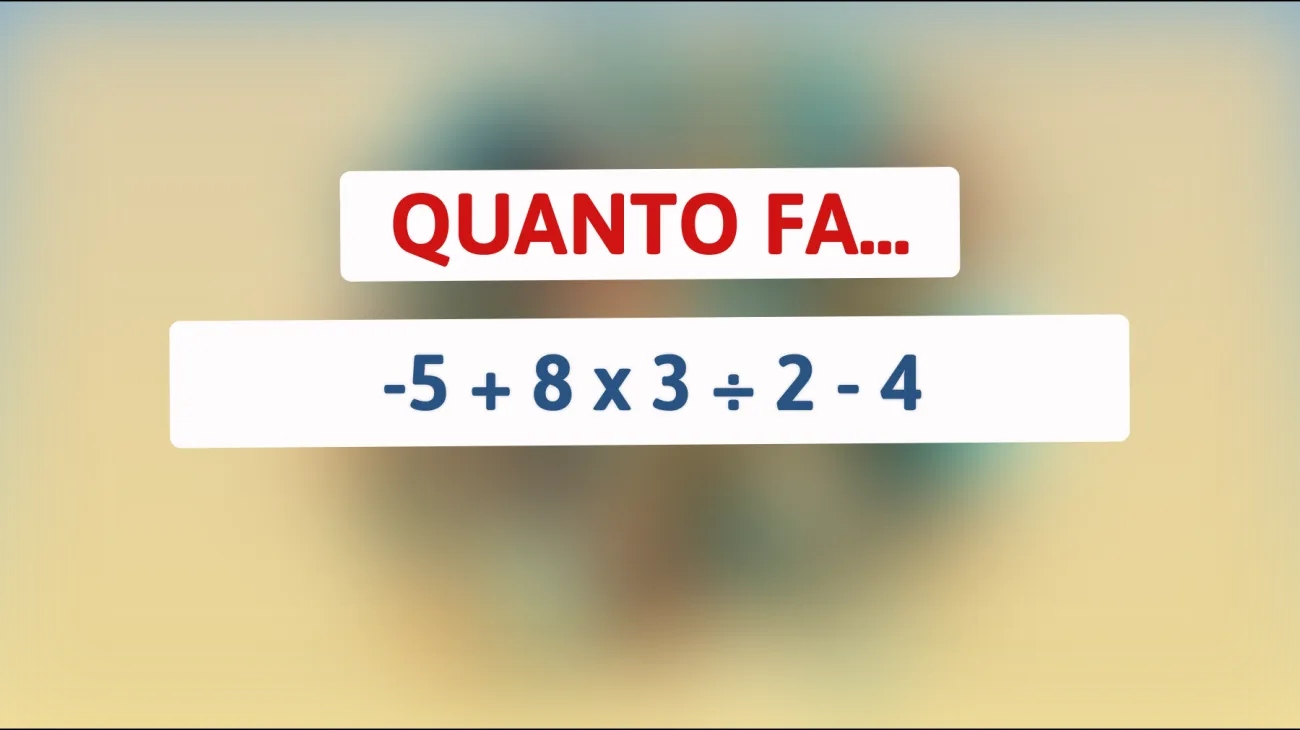 Scopri se sei un genio matematico risolvendo questo enigma: solo il 1% ci riesce!"