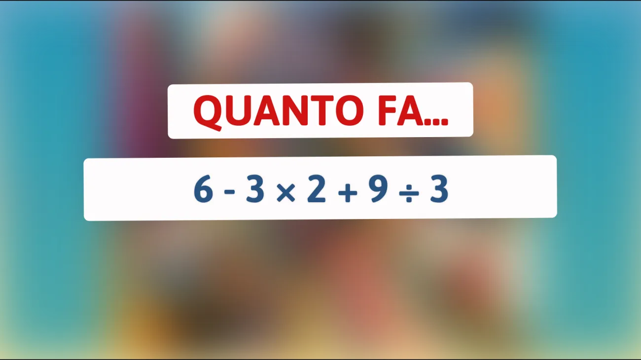 \"Scopri se sei un vero genio con questo rompicapo matematico che solo i più intelligenti riescono a risolvere!\""