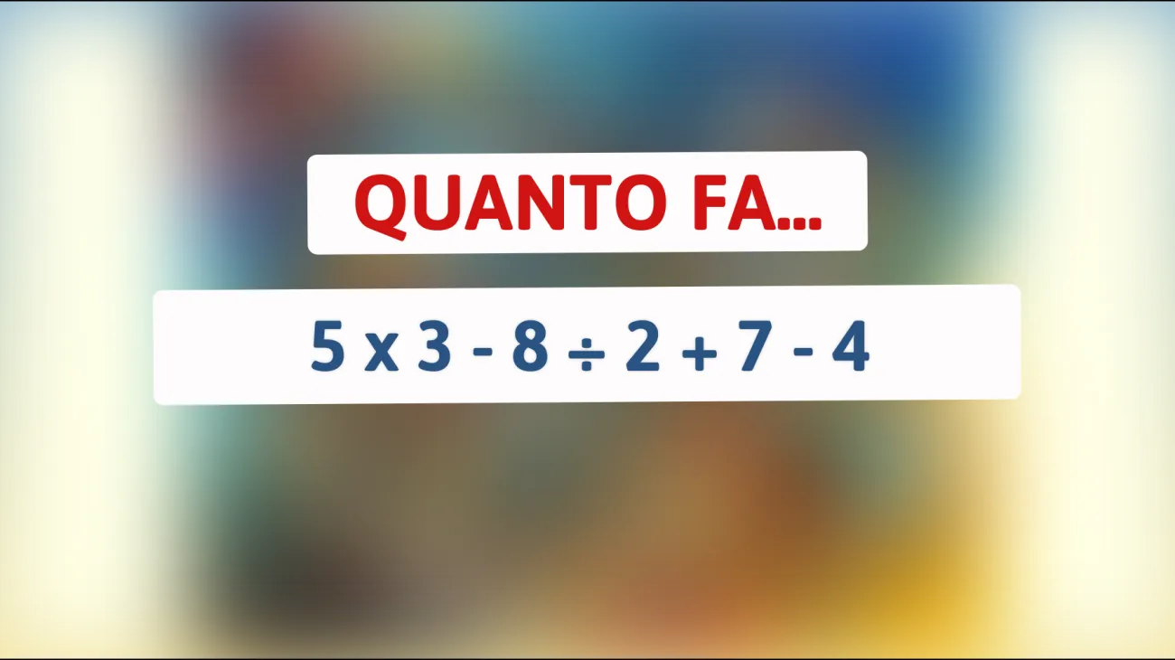\"Se risolvi questo rompicapo matematico, sei ufficialmente un genio!\""