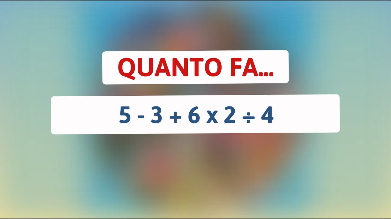 \"Soli i Geni Possono Risolvere Questo Indovinello Matematico! Hai la Mente Brillante Necessaria?\""