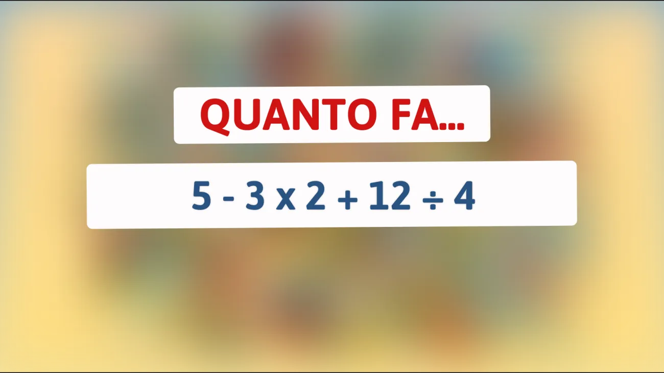 Questo rompicapo matematico ha mandato in tilt il web! Sei abbastanza intelligente per risolverlo in pochi secondi? Scopri se sei un vero genio dei numeri!"