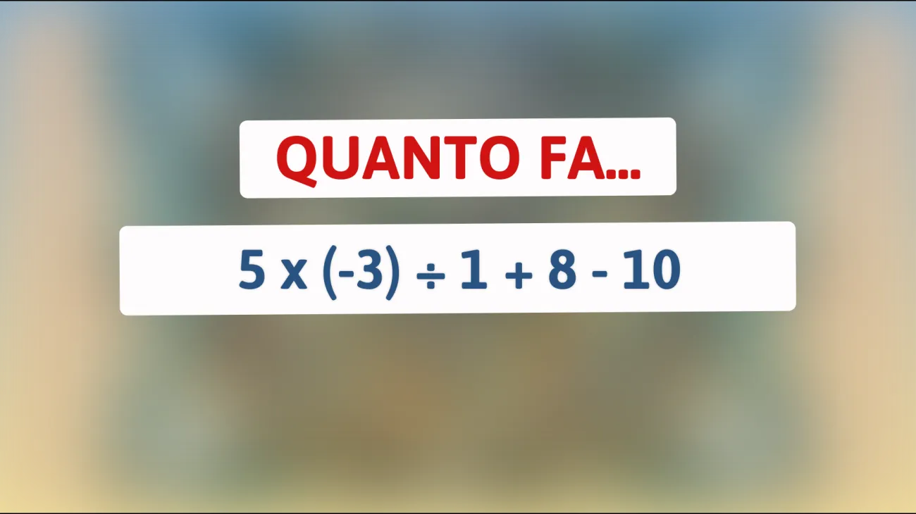 Scopri se sei un genio della matematica: riesci a risolvere questo semplice enigma che mette in crisi il 90% delle persone?"