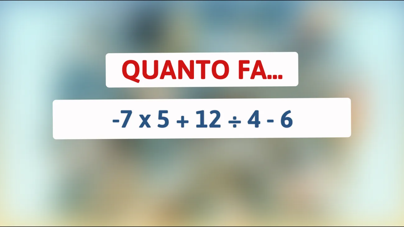 Scopri se sei un genio della matematica: risolvi questo enigma numerico in meno di un minuto!"