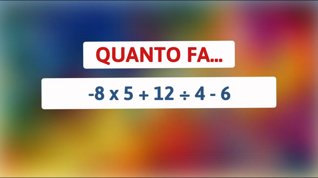 Scopri se sei un vero genio risolvendo questo calcolo impossibile: solo le menti più brillanti possono farcela!"