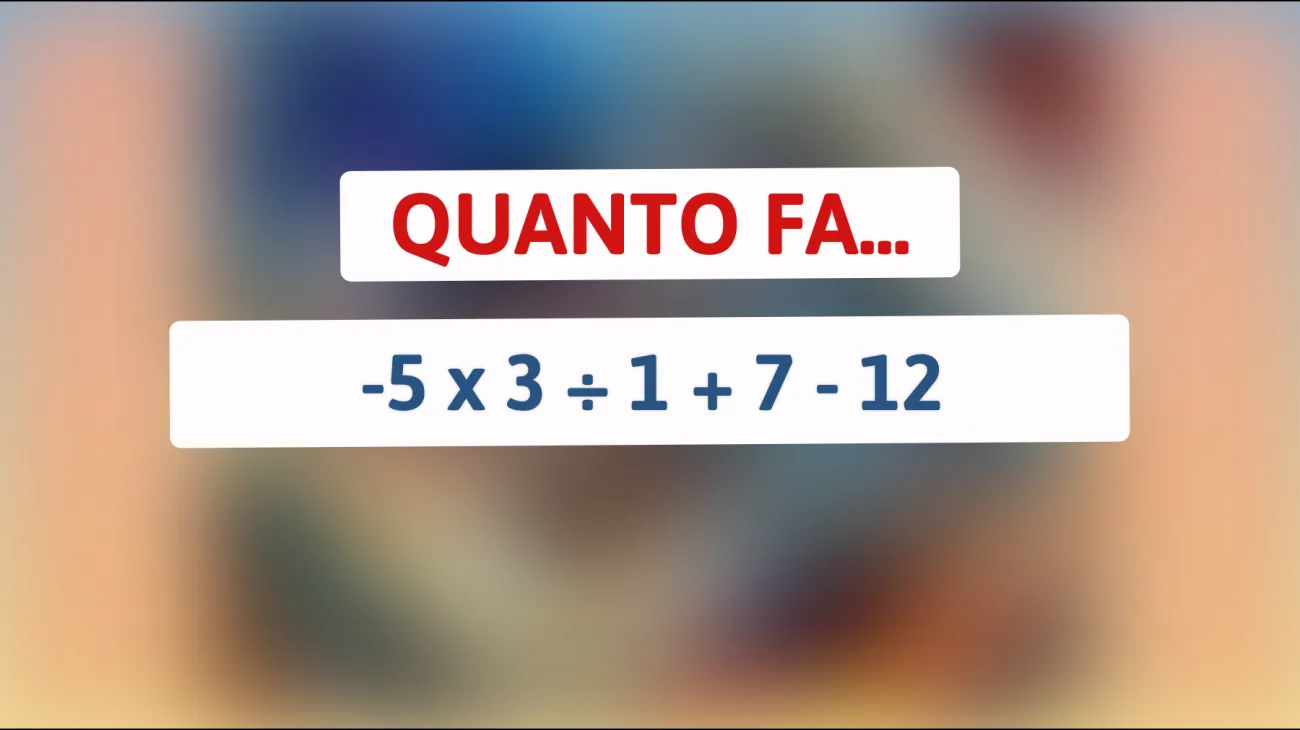 Testa la tua intelligenza: solo i geni possono risolvere questo rompicapo matematico! Riuscirai a rispondere correttamente? Scoprilo ora!"